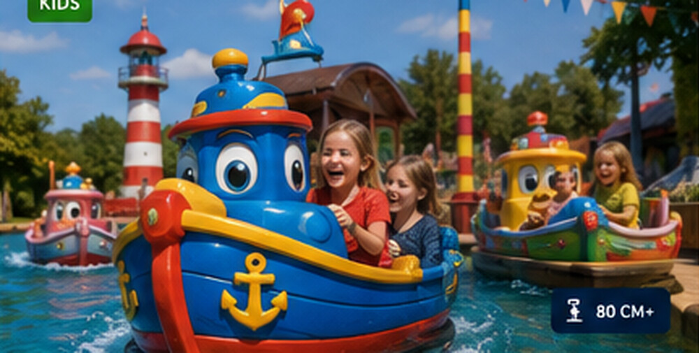 Kapitein Kiki's Avontuur met kleurrijke bootjes voor jonge kinderen